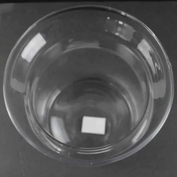 Floral Clear Glass Flower Vase Round Cinched 7.5" Tall
