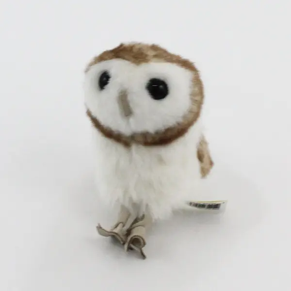 Folkmanis Puppet Mini Snowy Owl Plush Stuffed Animal White Brown Bird Toy