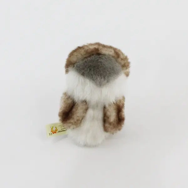 Folkmanis Puppet Mini Snowy Owl Plush Stuffed Animal White Brown Bird Toy