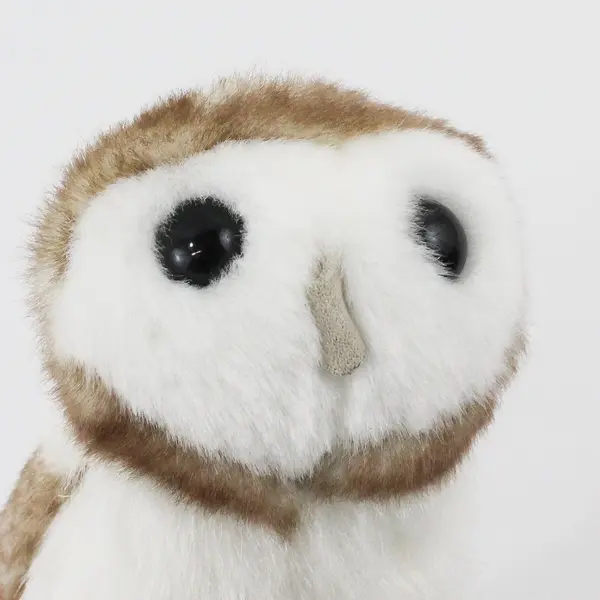 Folkmanis Puppet Mini Snowy Owl Plush Stuffed Animal White Brown Bird Toy