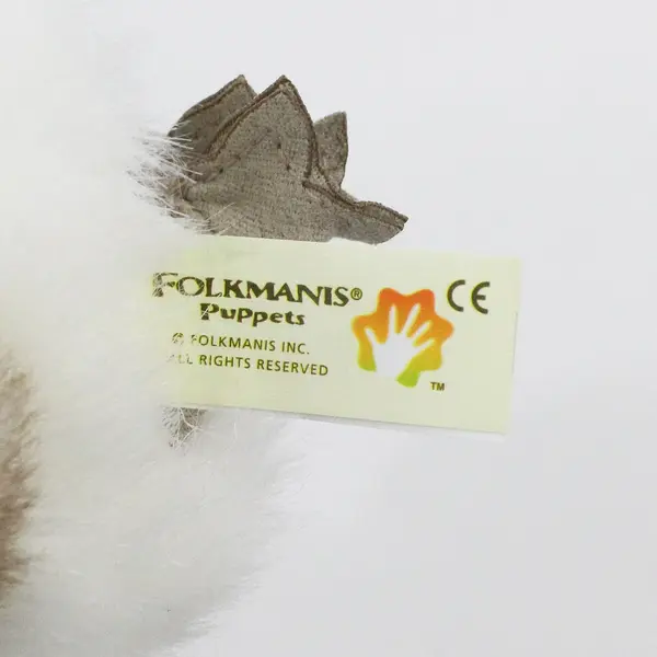 Folkmanis Puppet Mini Snowy Owl Plush Stuffed Animal White Brown Bird Toy