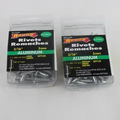 Lot of 2 Arrow 3/16 Aluminum Rivet Packs RLA Long RMA Medium 50 Each