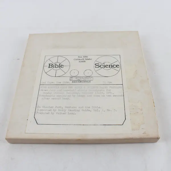 Unbranded 7" Reel-to-Reel Five Minutes Bible & Science Radio Tape Untested