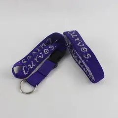 Curves Gym Purple Nylon Lanyard With Clip