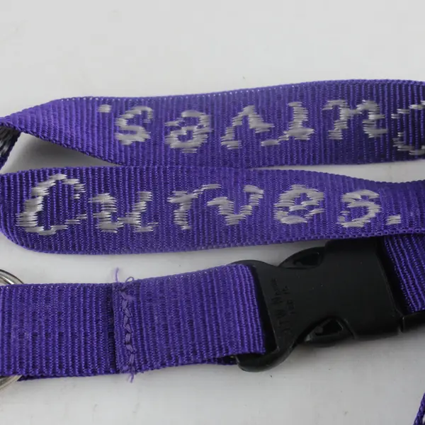 Curves Gym Purple Nylon Lanyard With Clip
