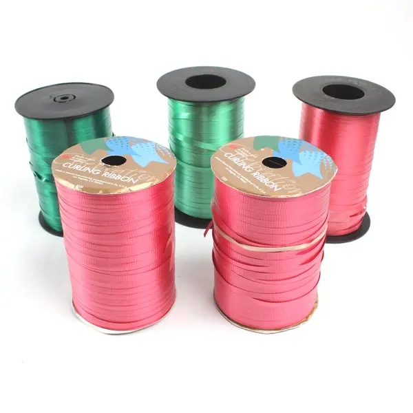 Lot of 5 Berwick Hollywood Curling Ribbon Spools Pink Forest Green