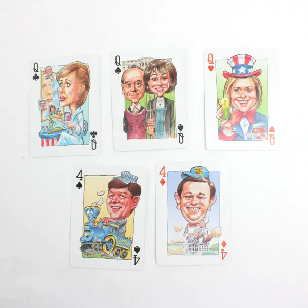 Action Publishing Politicards 2000 54 Comic Caricatures Playing Cards