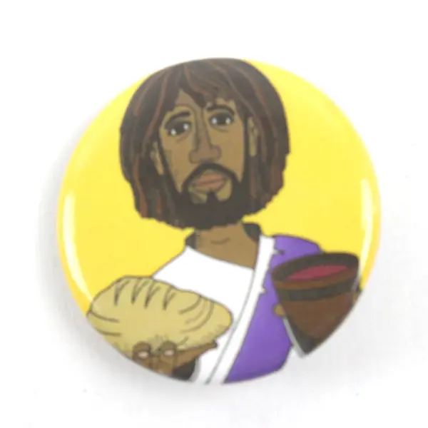 Illustrated Ministry Jesus Christian Religious Pinback Button 1.25 Inch