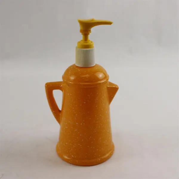 Vintage Avon Country Style Yellow/Orange Coffee Pot Shaped Dispenser 10 fl oz