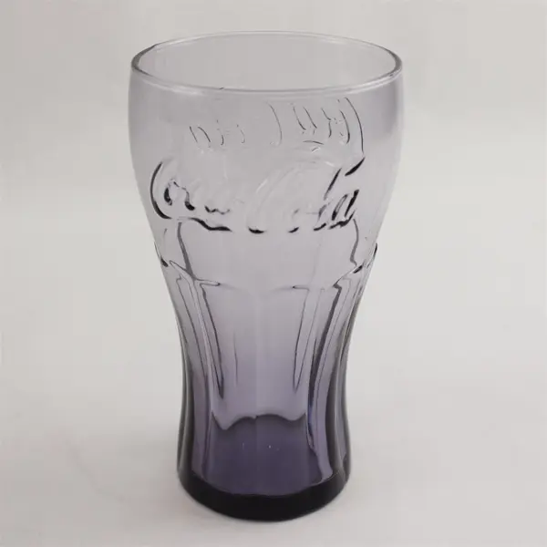 Set of 2 Libbey Coca-Cola 16 oz Purple Embossed Glasses