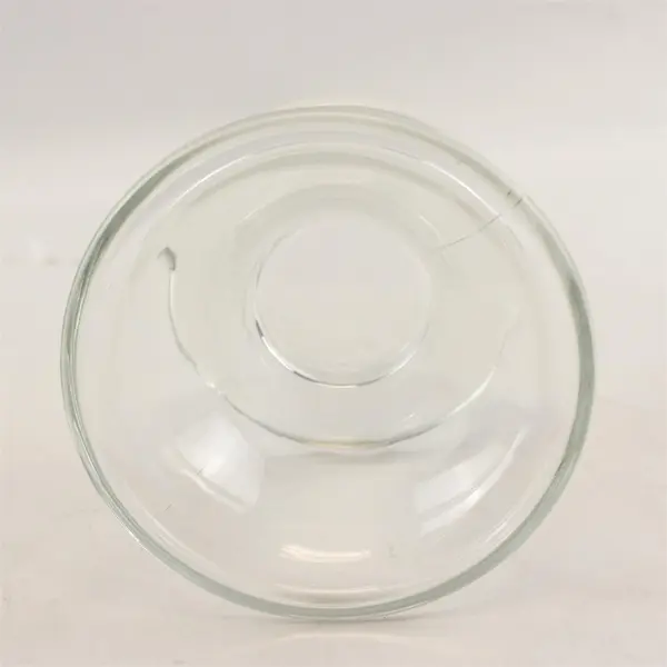 Clear Glass Pedestal Candle Holder Decorative 3.5in