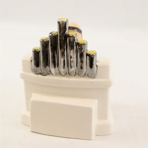 Vintage Wadeco Ceramic Monk Pipe Organ Music Box Silent Night Wind Up