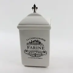 American Atelier at Home Farine La Campagnarde Canister Fleur-de-lis Lid