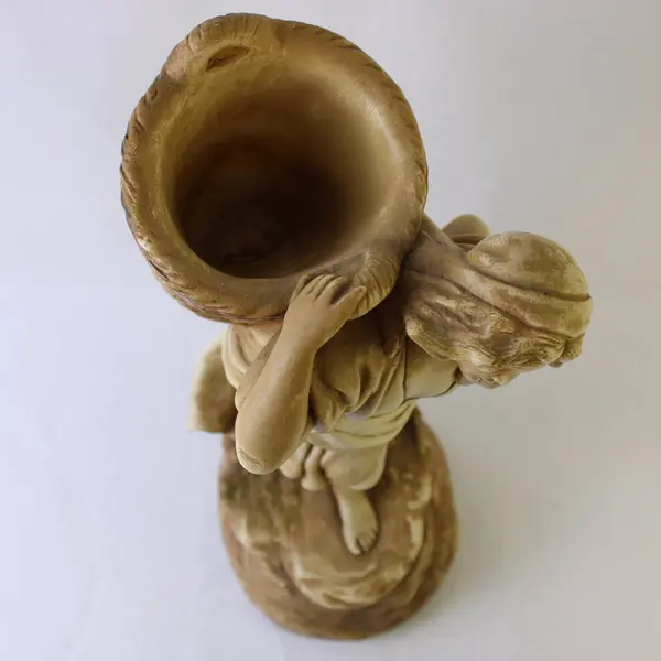 Vintage Marwal Ind Inc Peasant Girl with Basket 17in Chalkware Sculpture