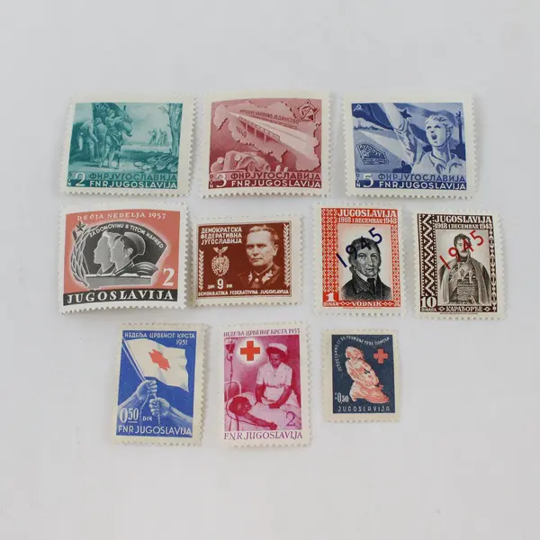 Lot of 10 Yugoslavia Stamps 1945-1957