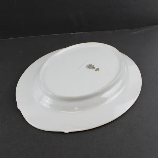 Set of 2 Noritake Rosepoint White Platinum Platters 14" & 12"