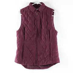 Croft & Barrow Women's Purple Diamond Quilted Suede Zip Vest Size S