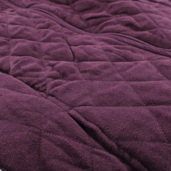 Croft & Barrow Women's Purple Diamond Quilted Suede Zip Vest Size S