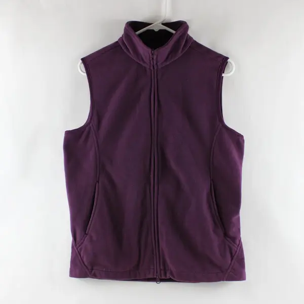 Great Northwest Clothing Company Women's Purple Fleece Vest Size S Full Zip