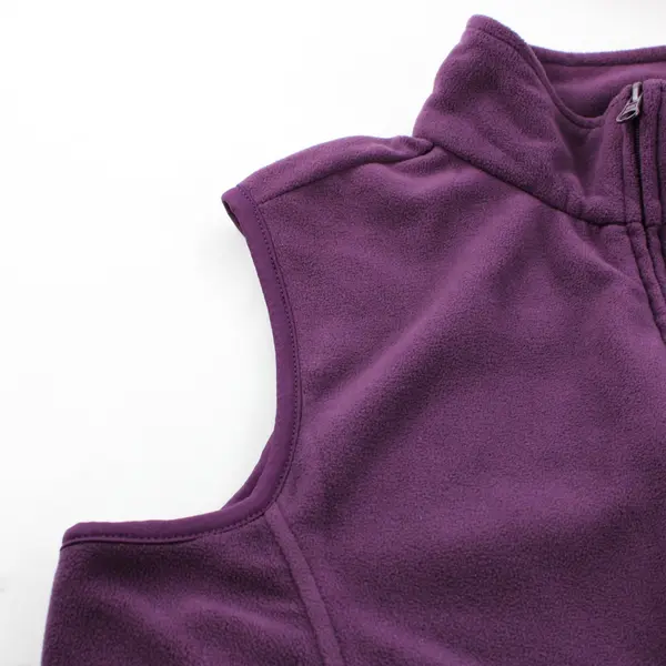 Great Northwest Clothing Company Women's Purple Fleece Vest Size S Full Zip