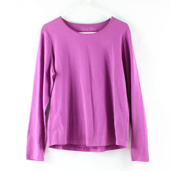 Faded Glory Stretch Perfect Fit Women's XL Purple Long Sleeve Shirt