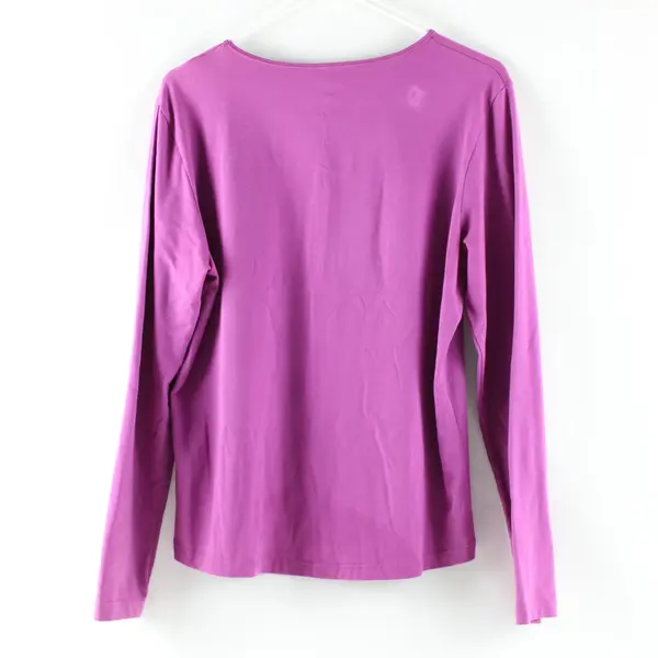 Faded Glory Stretch Perfect Fit Women's XL Purple Long Sleeve Shirt