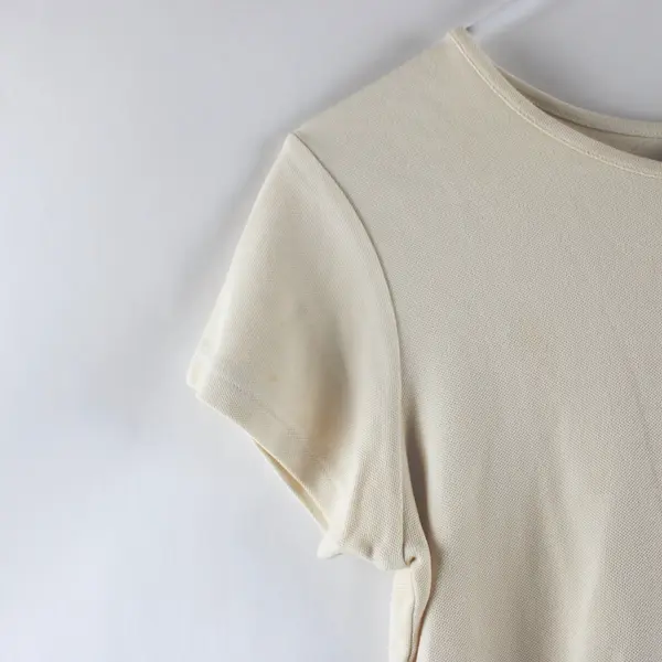 Tommy Bahama Women's Small Off-White Short Sleeve Top FLAWED