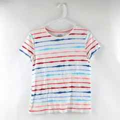 Croft & Barrow Women's Small Multicolor Striped Casual T-Shirt Top