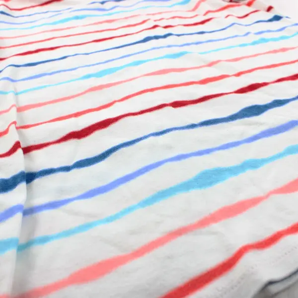 Croft & Barrow Women's Small Multicolor Striped Casual T-Shirt Top