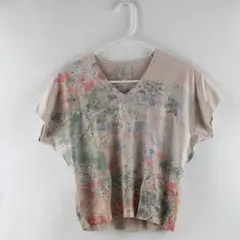 Sioni Women's XS Multicolor Seaside Village Print Top