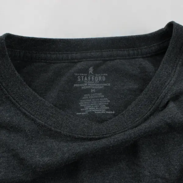 Stafford Men's Charcoal Gray Classic Fit T-Shirt Medium