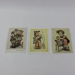 Lot of 3 B. Hummel German Illustrated Children Postcards Circa 1937