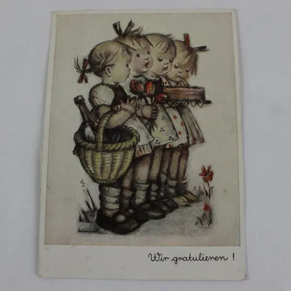 Lot of 3 B. Hummel German Illustrated Children Postcards Circa 1937