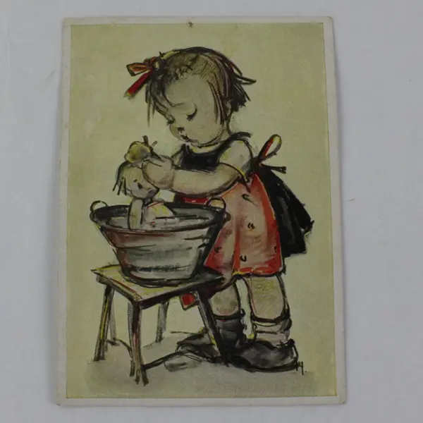 Lot of 3 B. Hummel German Illustrated Children Postcards Circa 1937