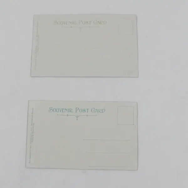 Lot of 2 Victoria BC Valentine & Sons Postcards Sheep Farm Goldstream Bridge
