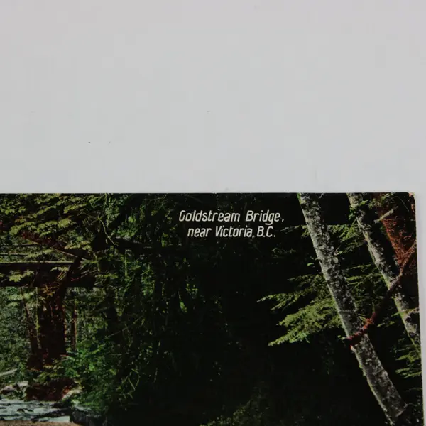 Lot of 2 Victoria BC Valentine & Sons Postcards Sheep Farm Goldstream Bridge