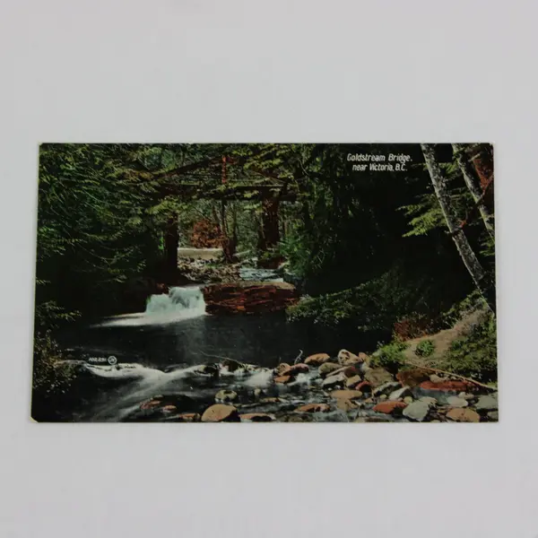 Lot of 2 Victoria BC Valentine & Sons Postcards Sheep Farm Goldstream Bridge