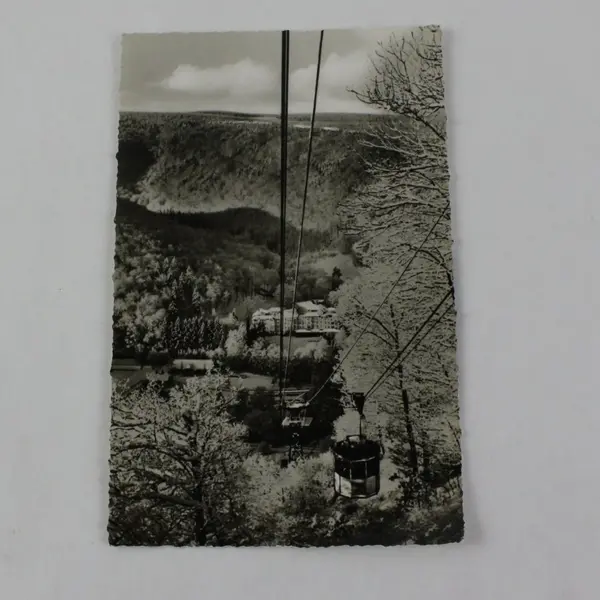 Vintage 1962 Bad Harzburg Aerial Tram RPPC Postcard