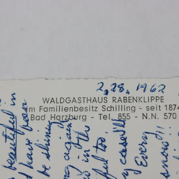 Vintage 1962 Bad Harzburg Aerial Tram RPPC Postcard