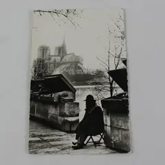 VTG 1963 Paris France Bouquiniste Bookseller RPPC Postcard Yvon