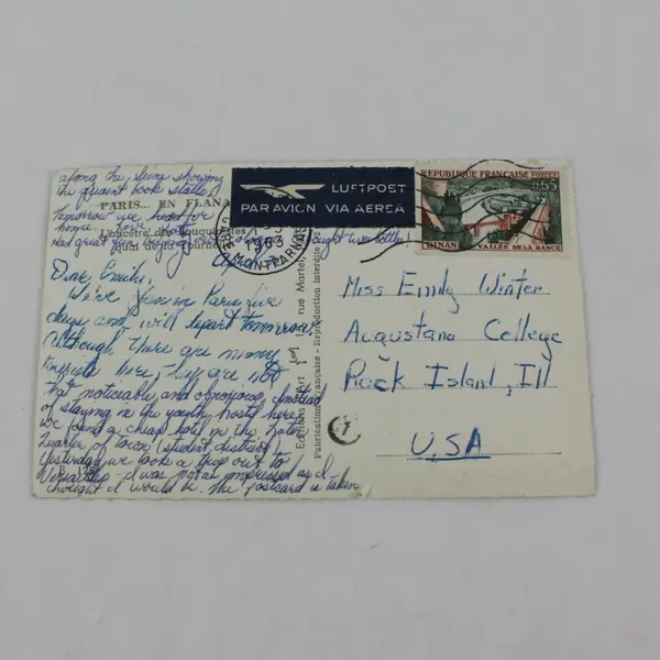 VTG 1963 Paris France Bouquiniste Bookseller RPPC Postcard Yvon