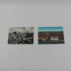 Lot Of 2 Vintage 1963 Italy Postcards Rome Venice Used