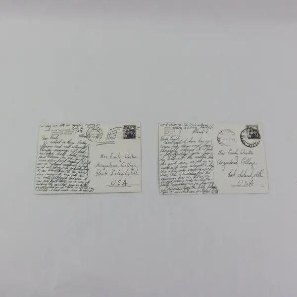 Lot Of 2 Vintage 1963 Italy Postcards Rome Venice Used