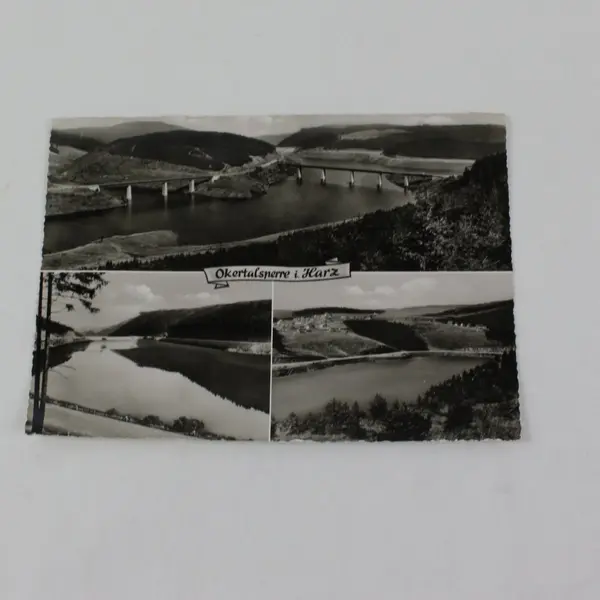Vintage 1962 Oker Reservoir Harz Germany RPPC Real Photo Postcard