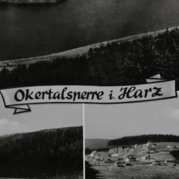 Vintage 1962 Oker Reservoir Harz Germany RPPC Real Photo Postcard