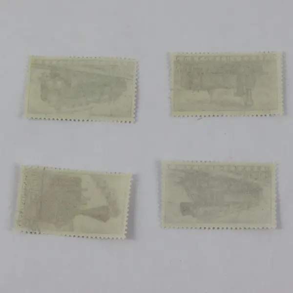 Lot Of 4 Czechoslovakia 1956 Steam Locomotives Stamps SC #770-74 Used