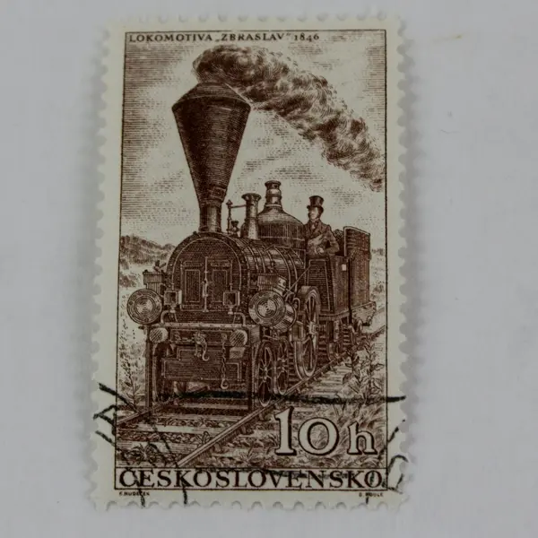 Lot Of 4 Czechoslovakia 1956 Steam Locomotives Stamps SC #770-74 Used