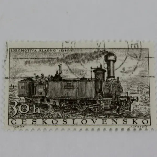 Lot Of 4 Czechoslovakia 1956 Steam Locomotives Stamps SC #770-74 Used