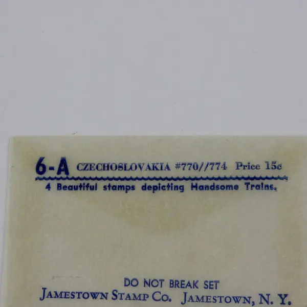 Lot Of 4 Czechoslovakia 1956 Steam Locomotives Stamps SC #770-74 Used
