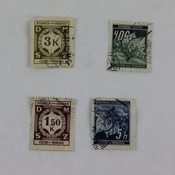 Lot of Used 1940s German Reich Bohemia & Moravia Stamps